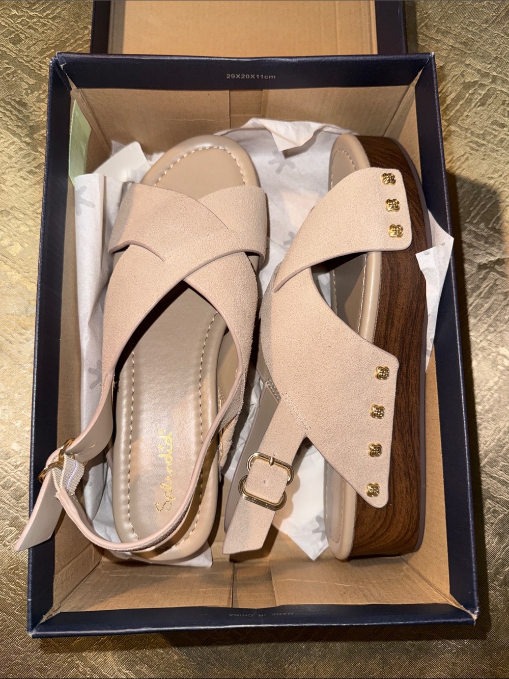 Splendid Quintana Suede Wedge Shoes in Moonstone Size 8